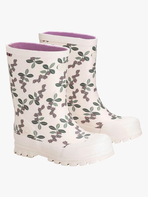Viking Jolly Print Gummistøvler, Light Pink/Olive