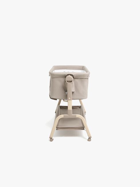 Beemoo CARE Motion Bedside Crib, Taupe/Wood