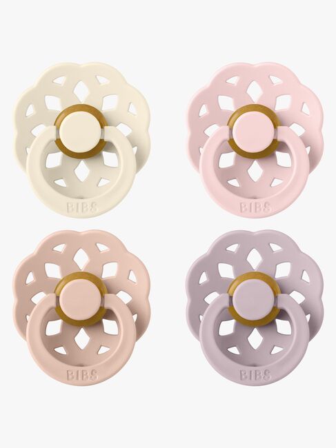 BIBS Boheme Sut 4-pak Latex Str. 2, Ivory/Blush/Blossom/Dusky Lilac