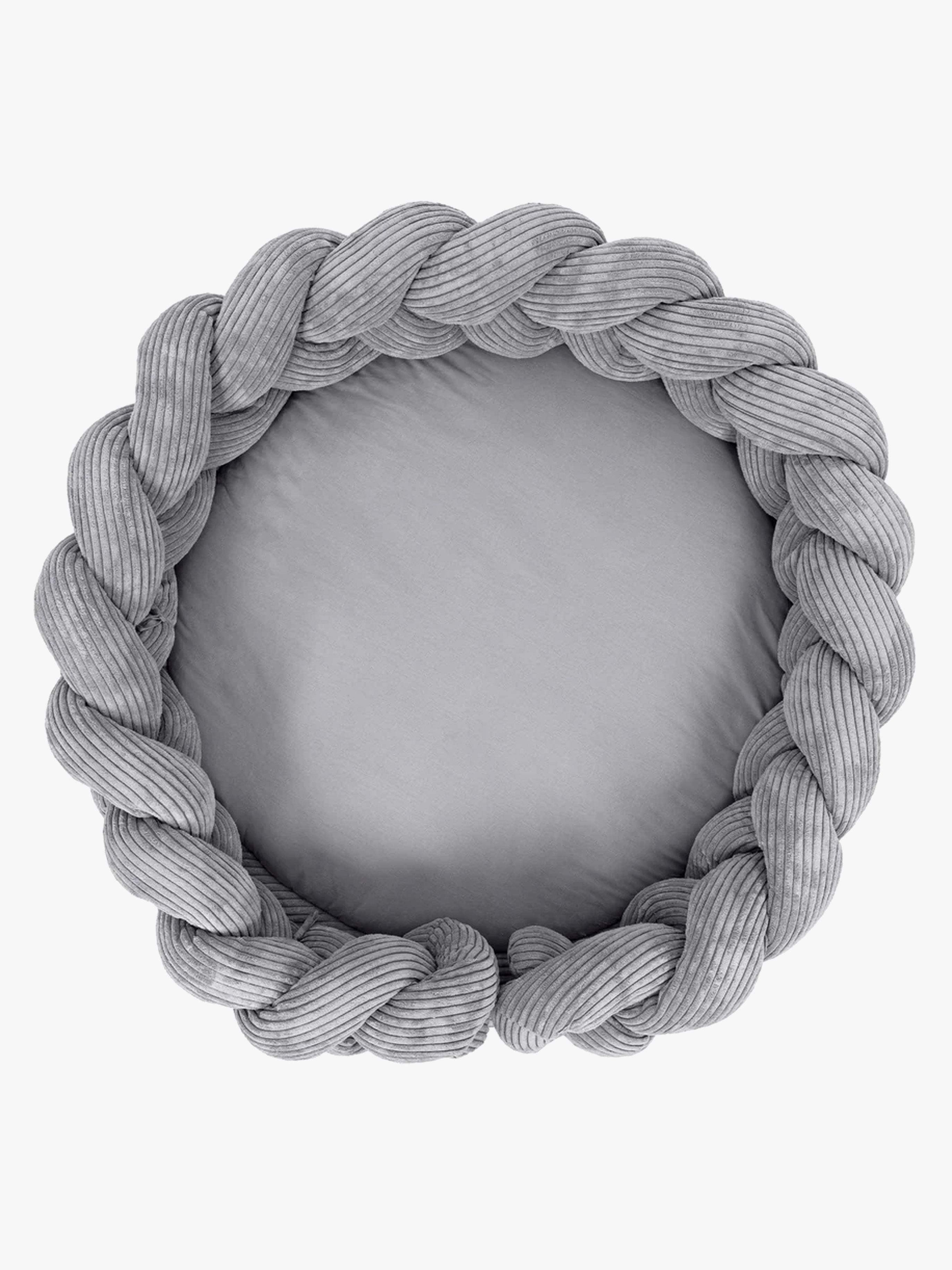 MeowBaby Aesthetic Babynest med Flettet Beskyttelse & Legetæppe, Grey