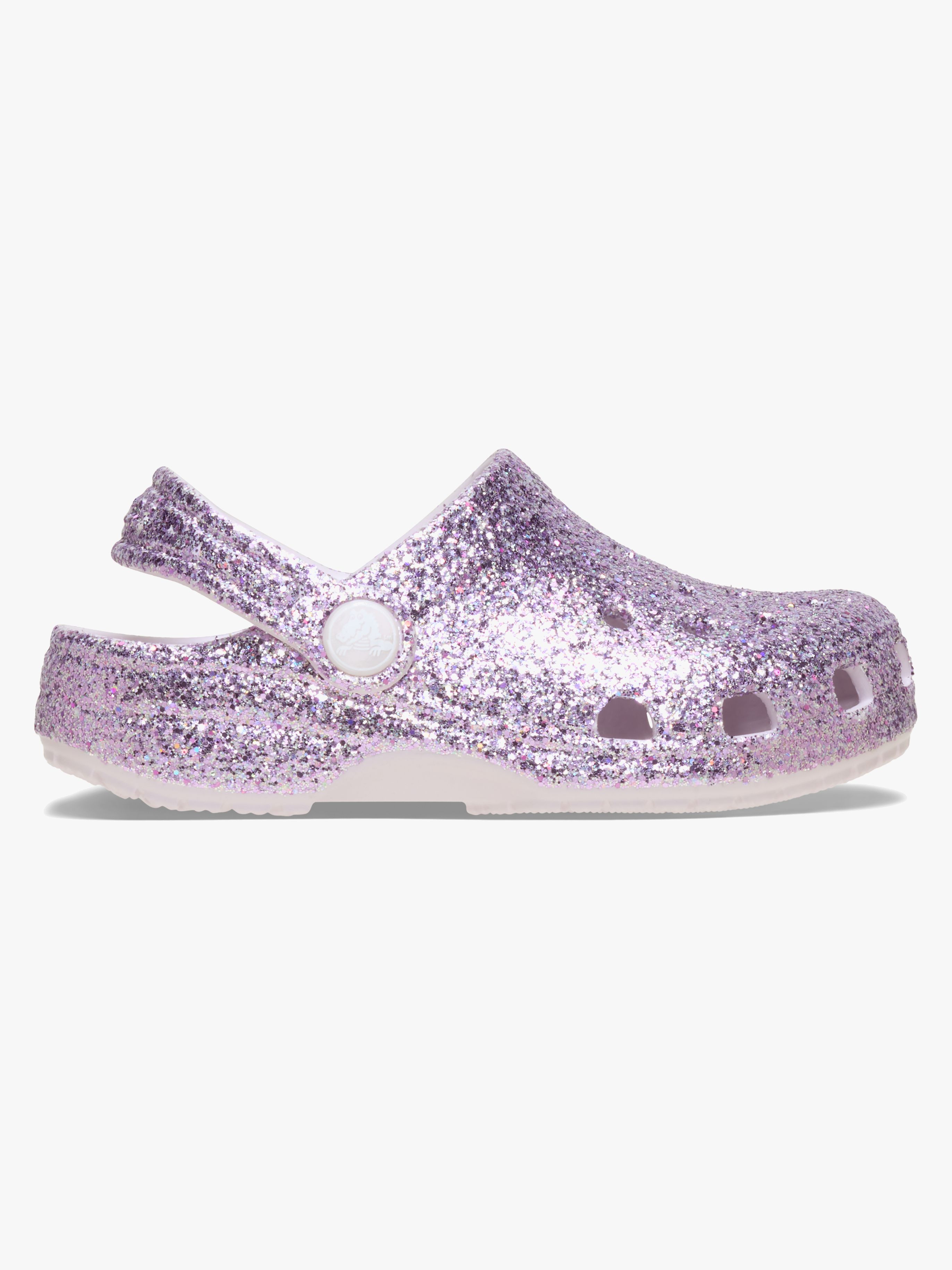 Crocs Kids Classic Chunky Glitter Hjemmesko, Grape Ice, 20-21