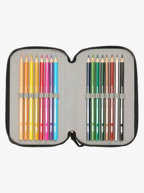 Marvel Avengers  Fyldt Penalhus med 3 Rum 37 Dele, Blå