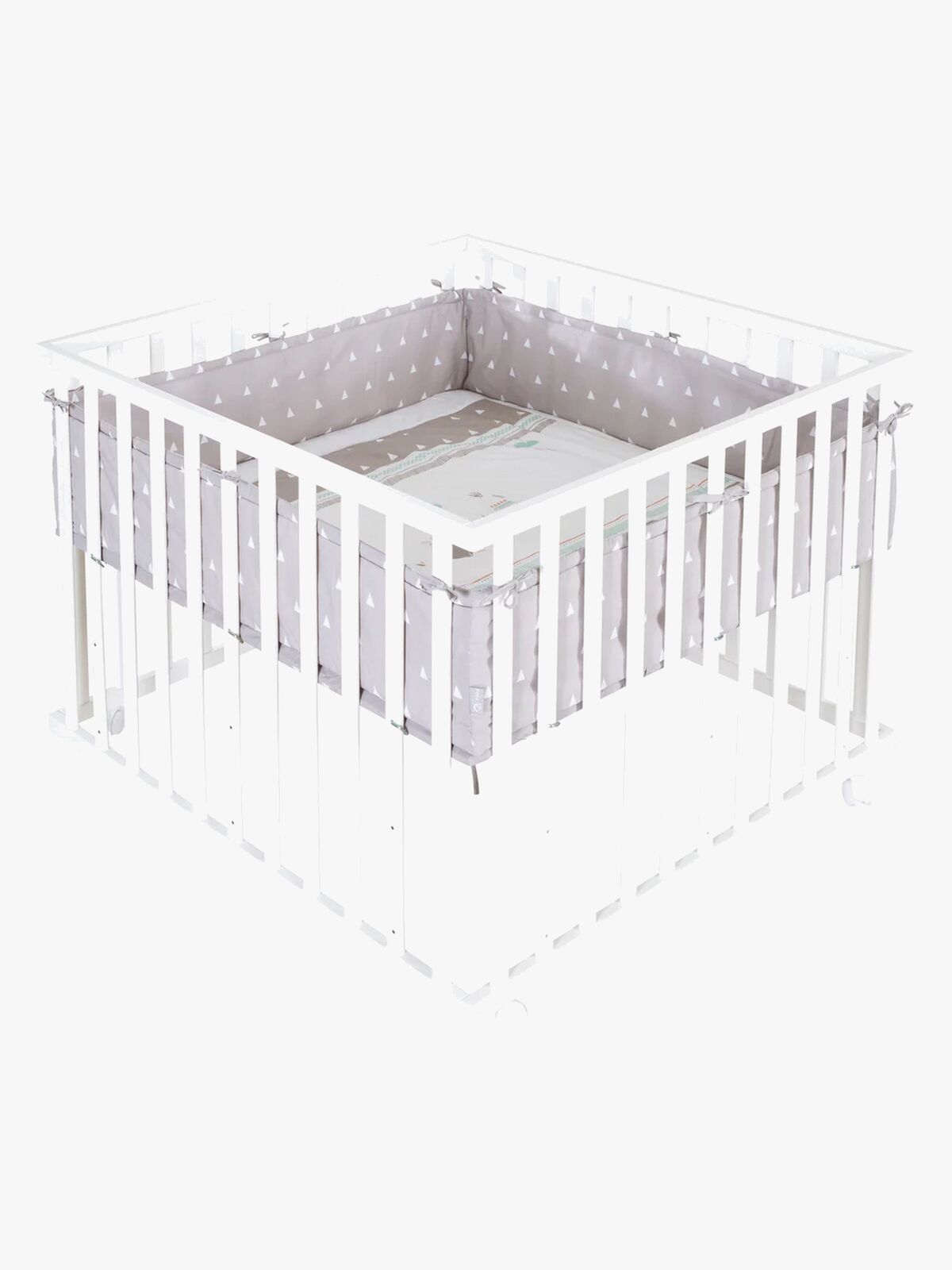 Roba Kravlegård med Hjul & Sengehest, Indian Bears White