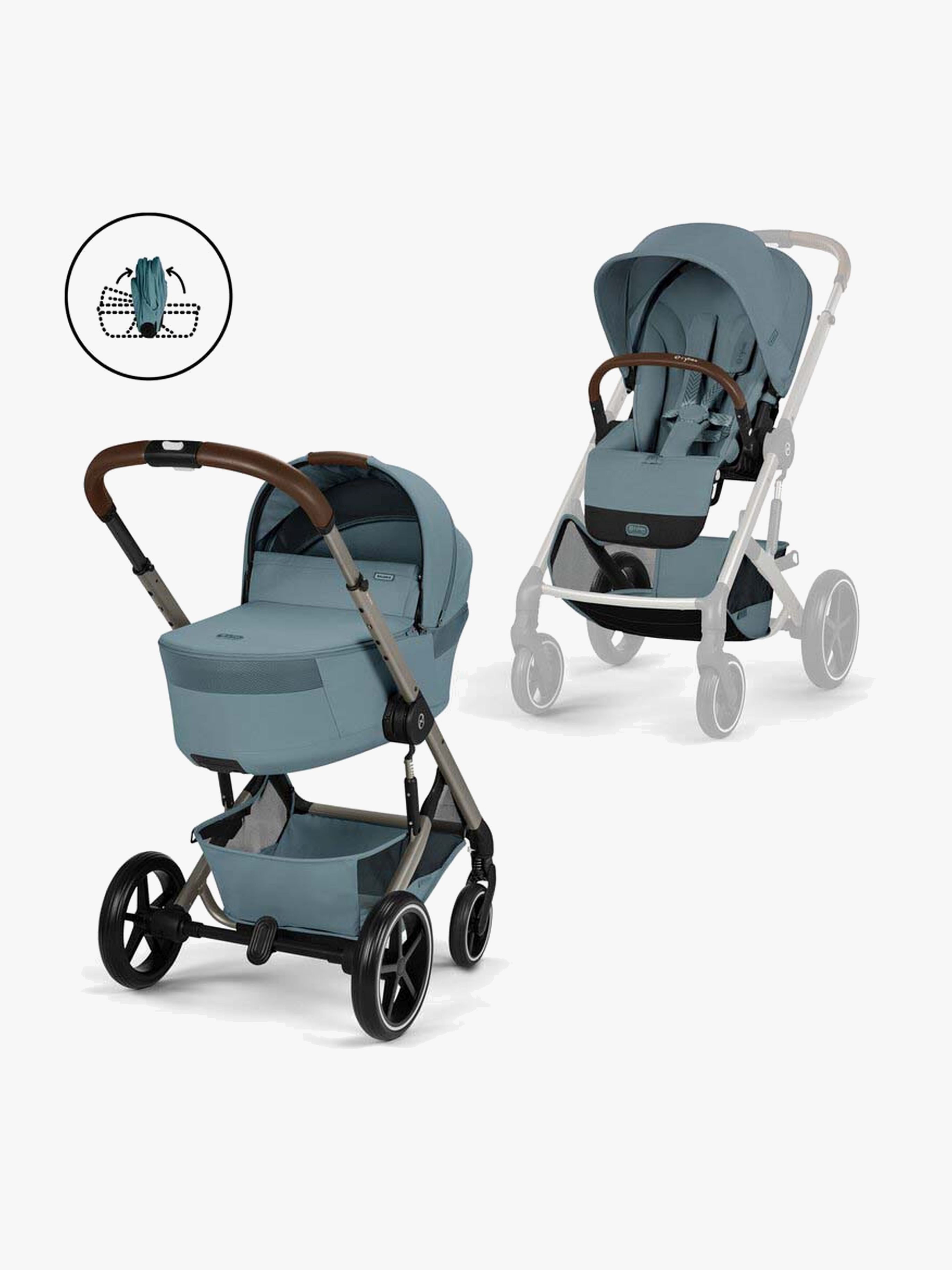 Cybex BALIOS S Lux Duovogn inkl Fold Cot, Stormy Blue