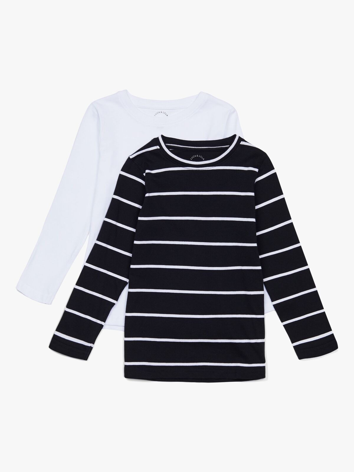 Luca & Lola Nario Langærmet T-shirt 2-pak, Black Stripes