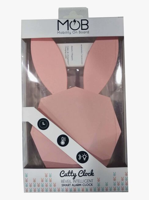 MOB Vækkeur med Natlampe Kanin, Lyserød