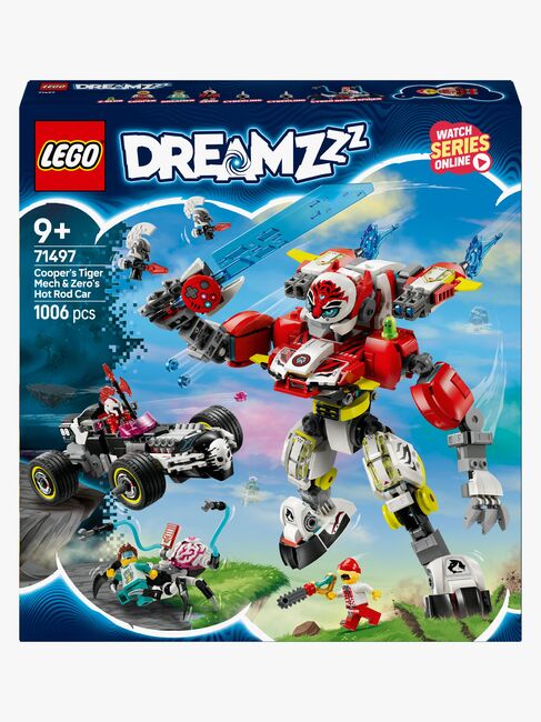 LEGO DREAMZzz 71497 Coopers tiger-mech og Zeros hotrod-bil