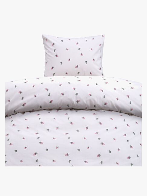 Borganäs Sengesæt Tremmeseng Jordbærdrøm 100x130