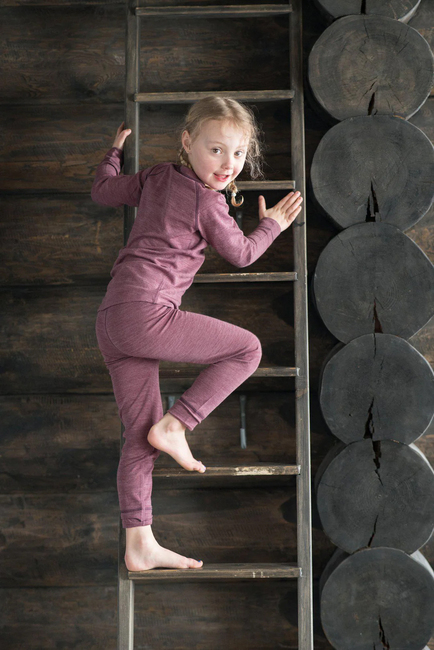 Lindberg Merino Skiundertøj JR Merinomix, Dry Rose