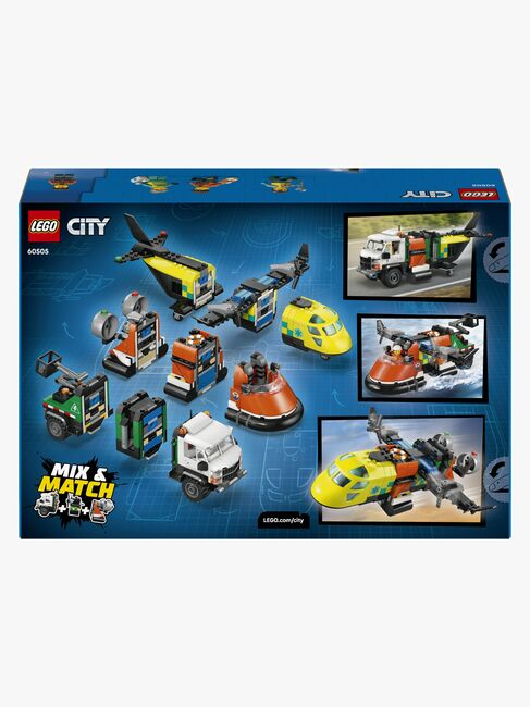 LEGO City 60505 Remix – Fly, servicevogn og luftpudebåd