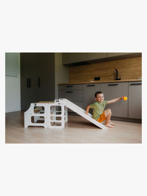 Duck Woodworks Rutsjebane til Sammenklappeligt Læringstårn, Hvid