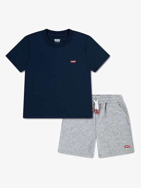 Levi's LVB Batwing T-Shirt & Knit Short Sæt, Dress Blue