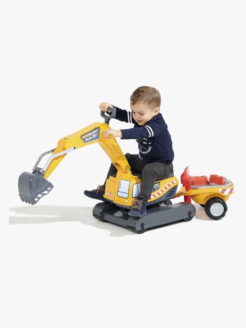 Falk Ride-on-gravemaskine Super Builder inkl. Anhænger, Gul