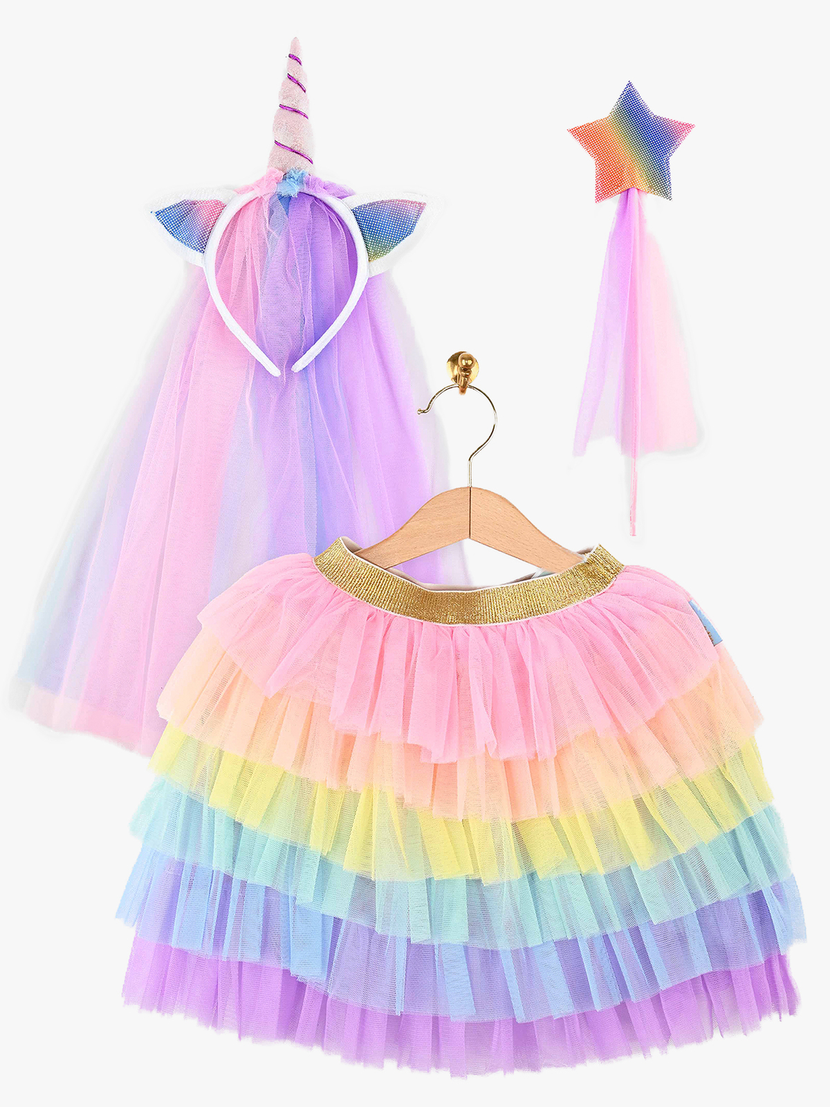 Den Goda Fen Kostume Enhjørning med Tylskørt 116-128 cm