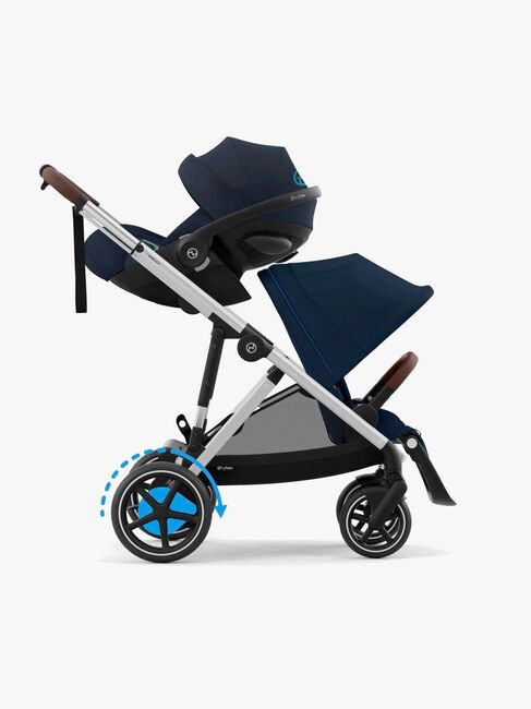 Cybex e-GAZELLE S Klapvogn, Ocean Blue/Silver