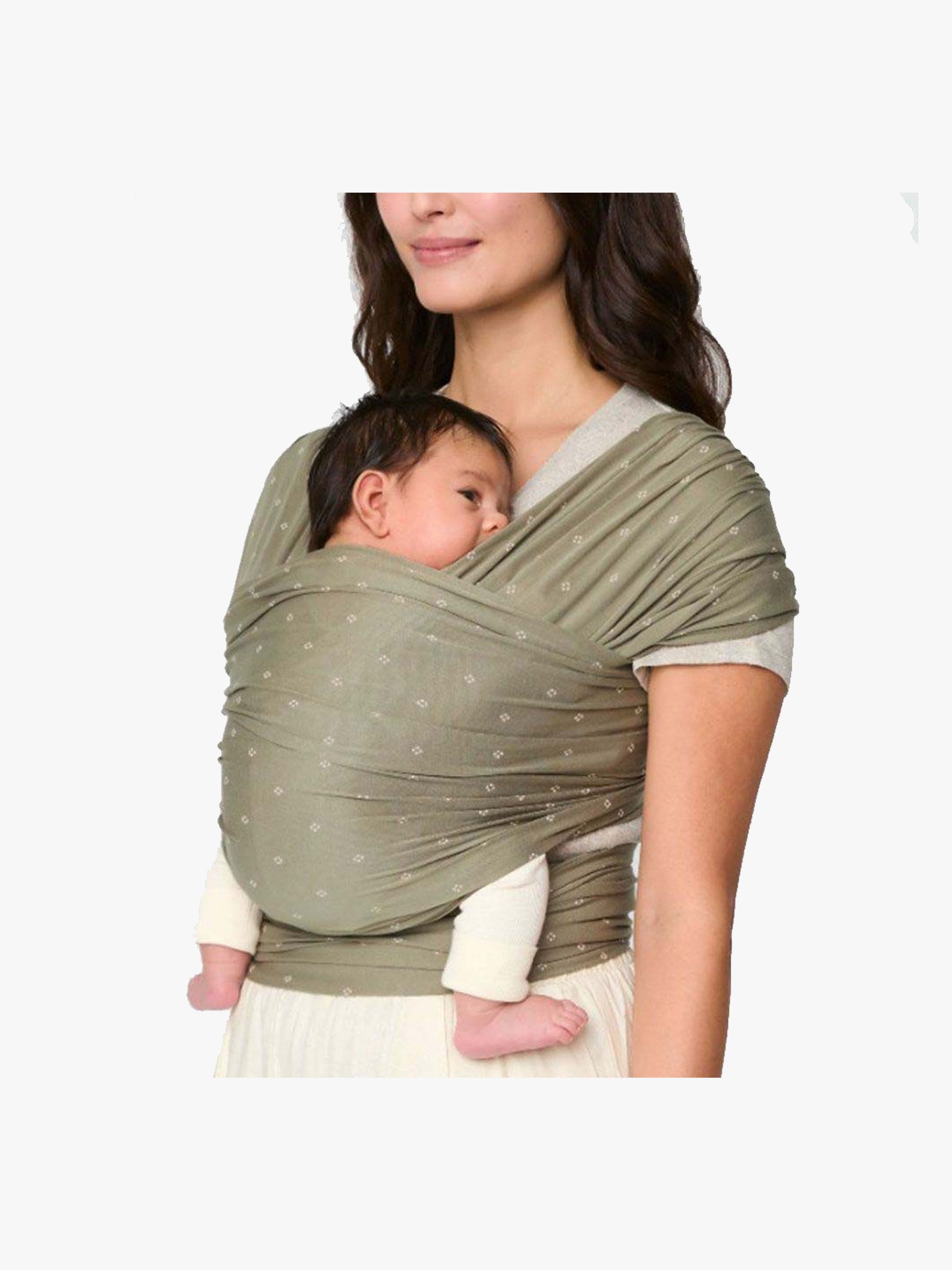 Ergobaby Aura Wrap Knit Strækvikle, Olive Diamonds
