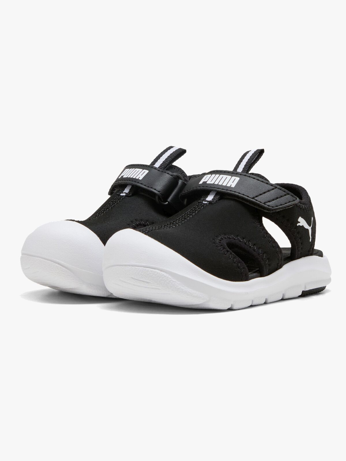 Puma Fun Racer V Infant Sandaler, Black/White