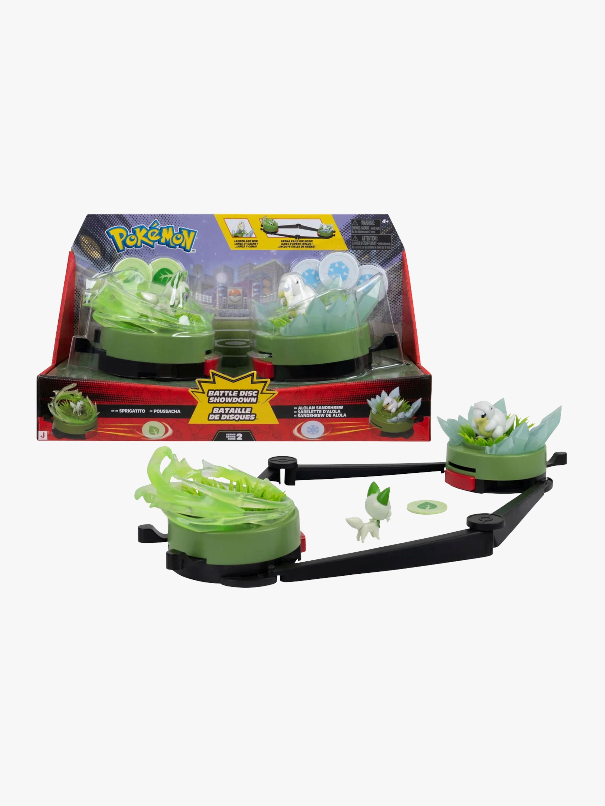 Pokémon Battle Disc Showdown Sandshrew Vs Sprigatito, Flerfarvet