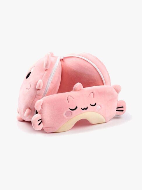 Relaxeazzz Plys Adoramals Rejsepude Og Øjenmaske, Puff Kuglefisken CUSHMask-354-4817_3a.jpg