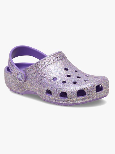 Crocs Classic Fantasy Glitter Crocs, Lilla