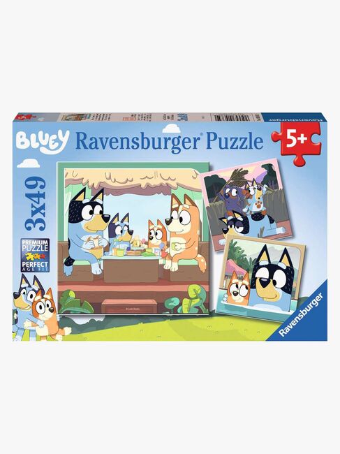 Ravensburger Puslespil Bluey 3x49 Brikker