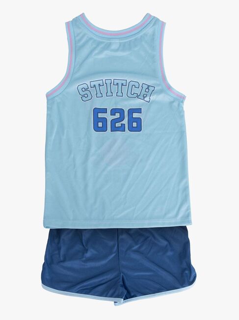 Disney Stitch Tanktop & Shorts Sportsgrene Sæt, Blå