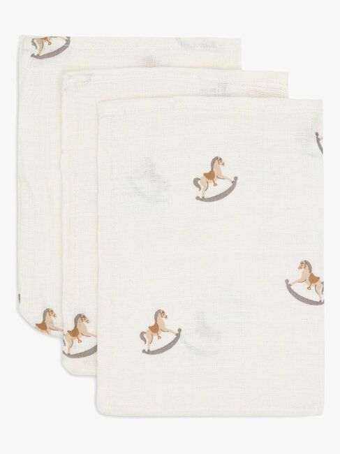 Jollein Vaskehandske Musselin 3-pak, Nostalgic Ride