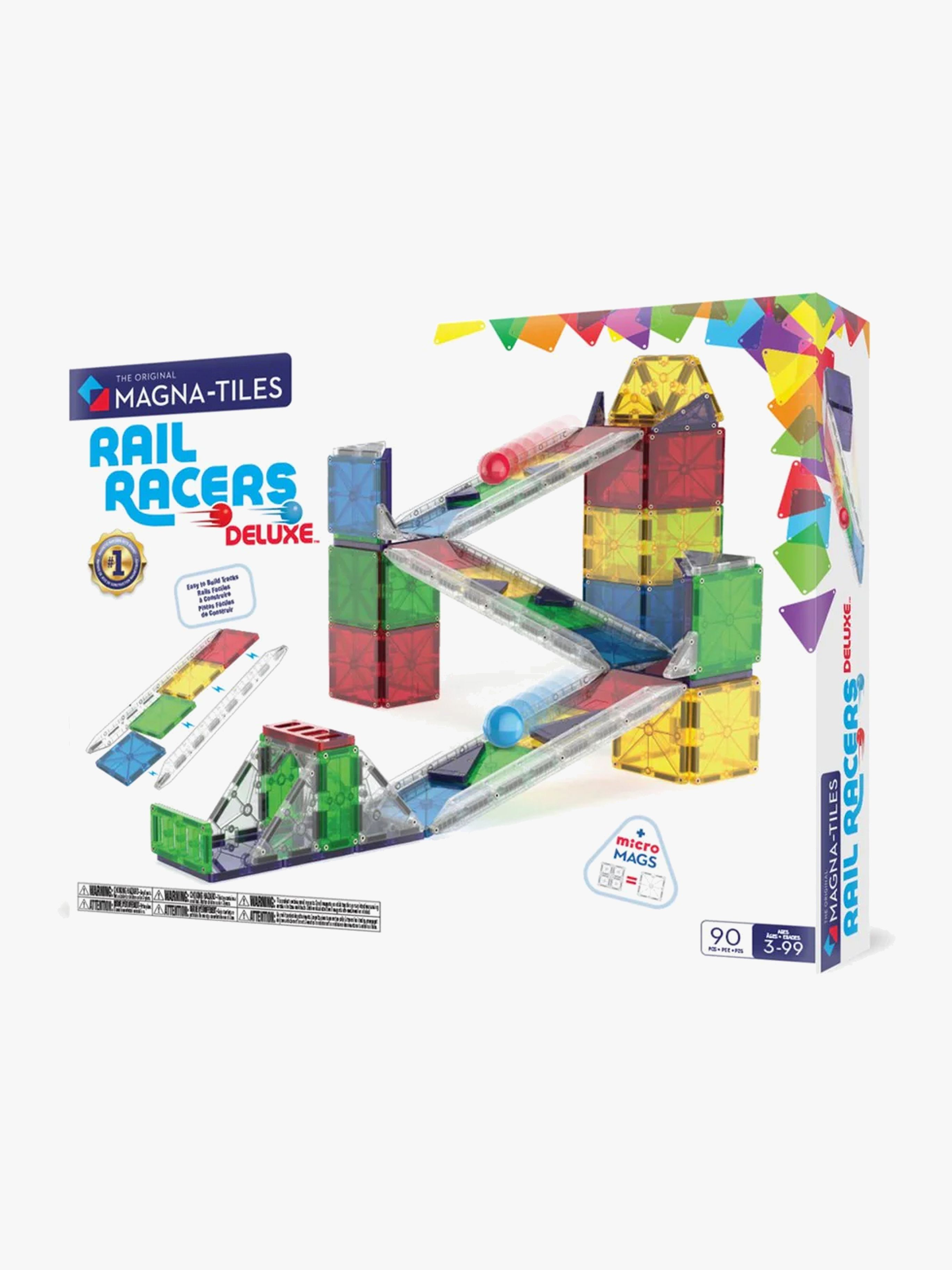 MAGNA-TILES Rail Racer Magnetiske Byggeklodser 90 Dele
