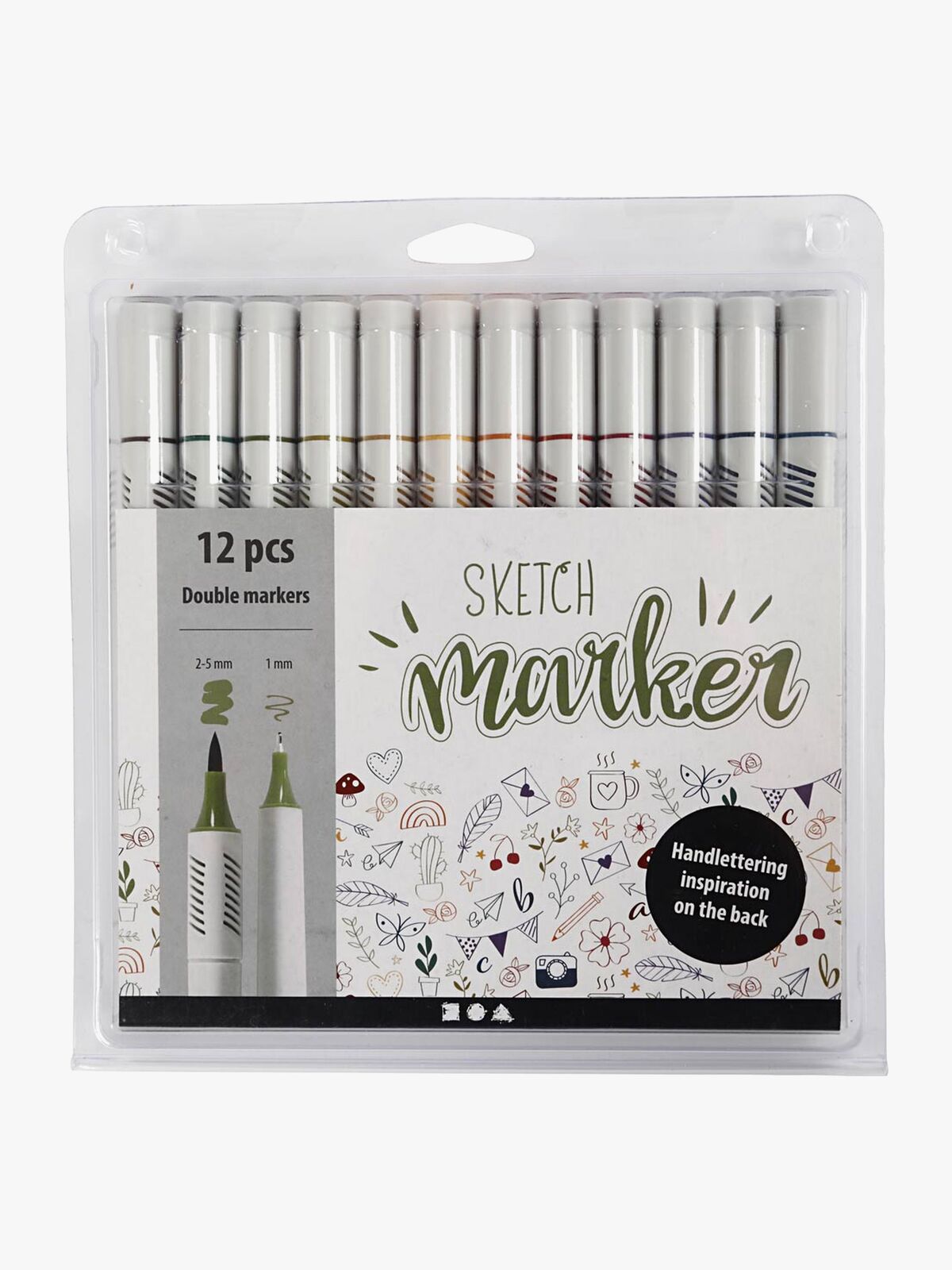Creativ Company Sketch Marker Tusser Afdæmpede Farver 12-pak