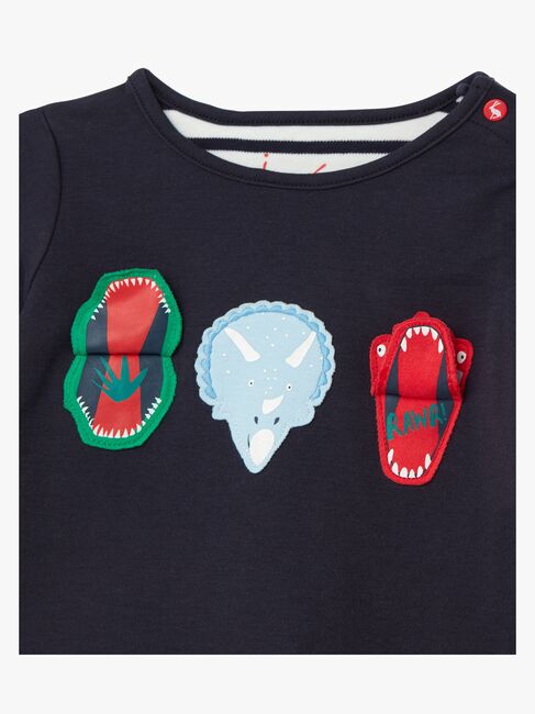 Tom Joule Chomp T-shirt, Navy Dinosaur