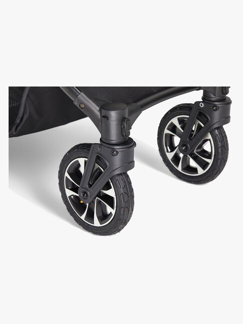 Beemoo Maxi 4 Twin Søskendevogn inkl. Søskendeklapvognsdel, Black/Black