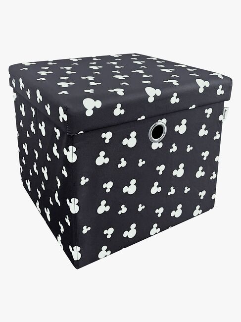 Disney Mickey Mouse Puf med Opbevaring, Grå