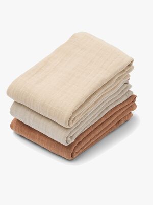 LIEWOOD Lewis Tæppe/ Stofble i Musselin 3-pak, Tuscany Rose