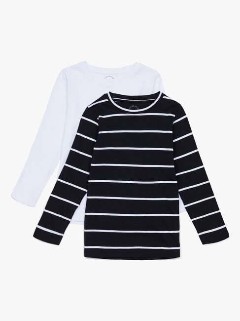 Luca & Lola Nario Langærmet T-shirt 2-pak, Black Stripes