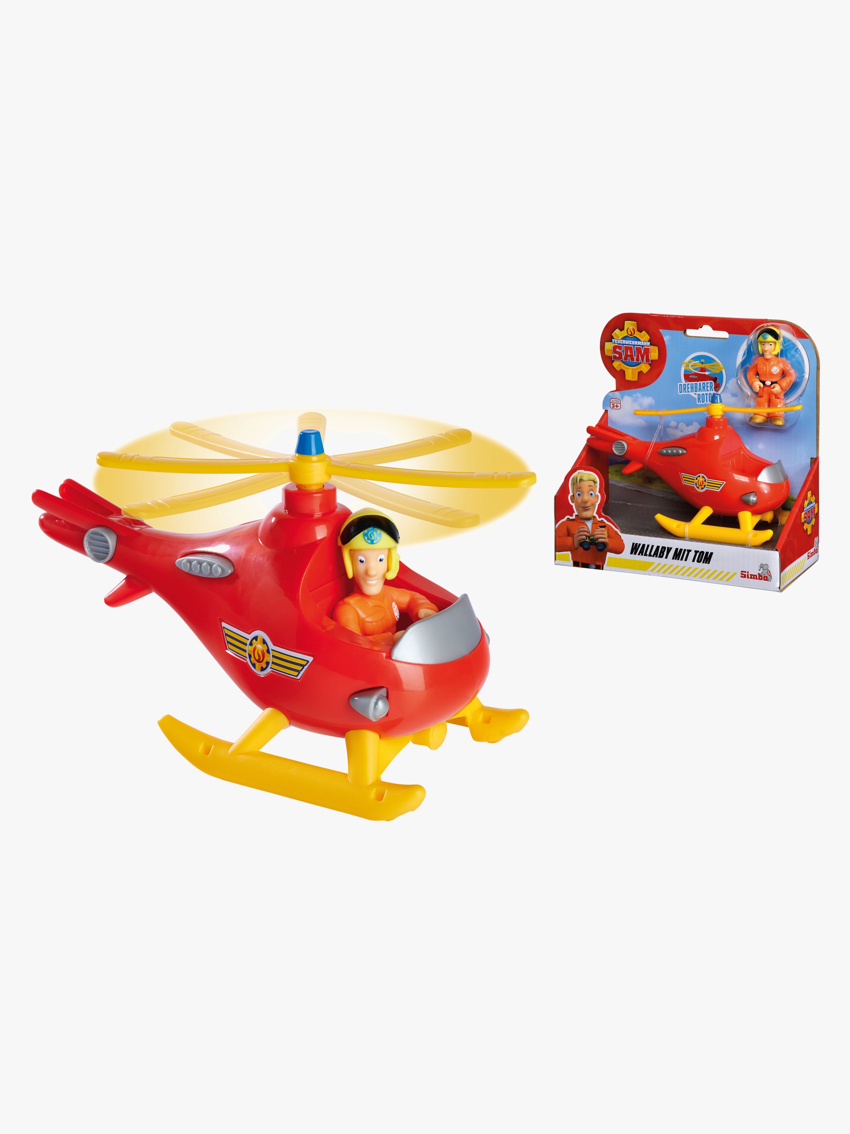 Helikopter Wallaby & Tom Figur Brandmand Sam