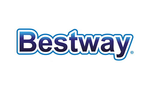 Bestway-logo med blå og hvid tekst.