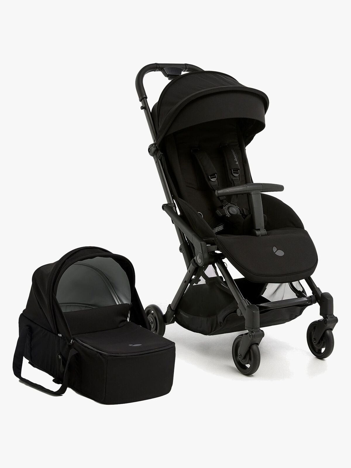 Beemoo Easy Fly Lux 4 Klapvogn med Liggedel, Jet Black