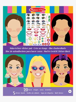 Melissa & Doug Make-a-Face Klistermærkebog