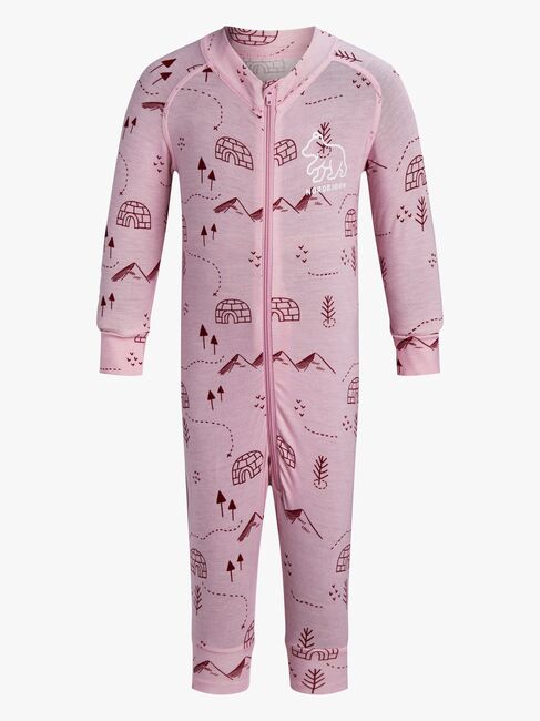 Nordbjørn Moritz Termoundertøj Heldragt Bamboo, Pink Iceberg