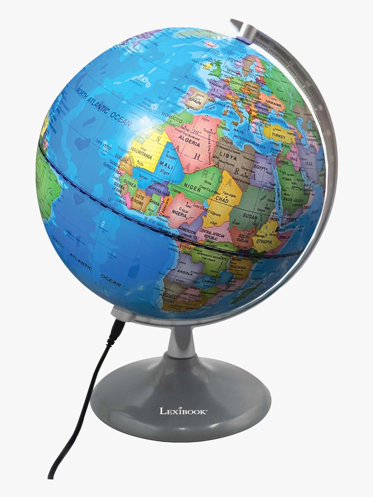 Lexibook Bordlampe Dag & Nat Globus Engelsk