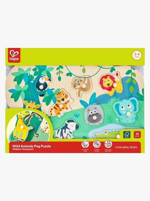 Hape Knoppuslespil Vilde Dyr 10 Brikker