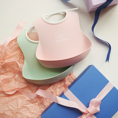 BabyBjörn Hagesmæk 2-pak, Grøn/Lyserød