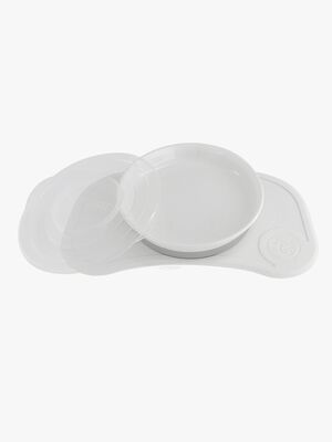 Twistshake Click-Mat Mini Tallerken & Underlag, Hvid