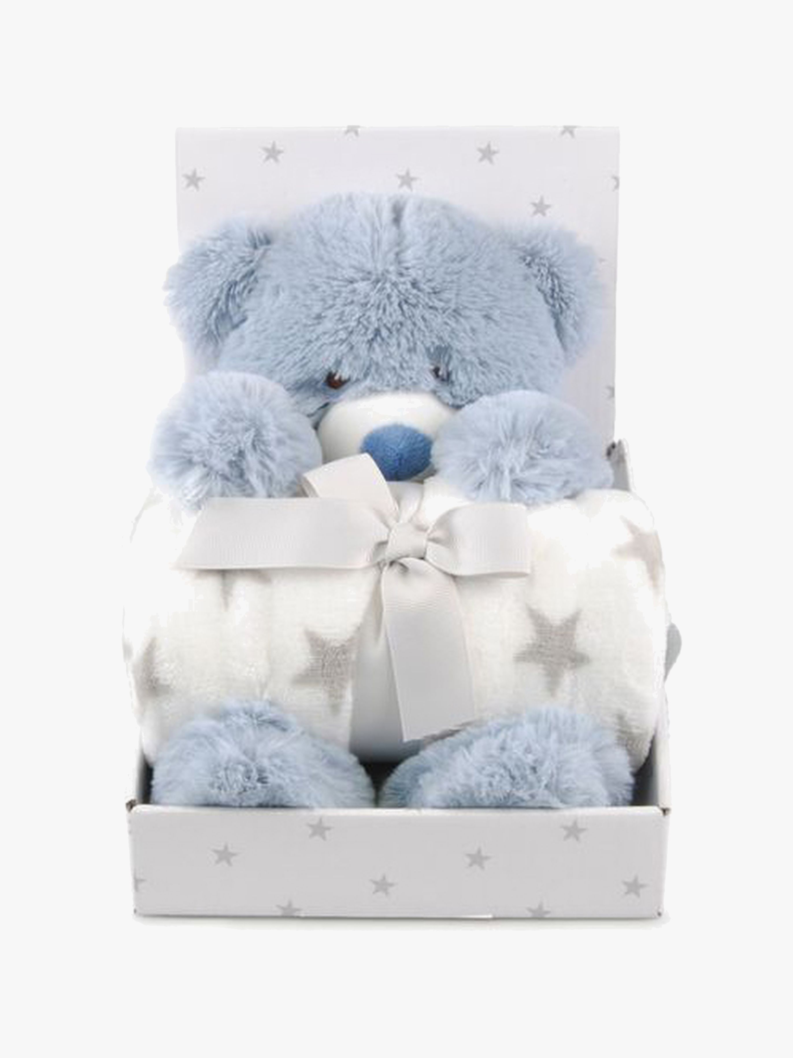 CarloBaby Fleecetæppe & Bamse Bamse, Blå