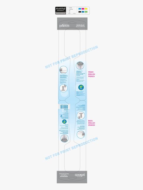 Dr. Brown's  Stor Flaskebørste, Grå