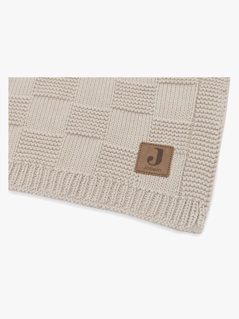 Jollein Tæppe 75x100 cm Box Knit, Warm Sand