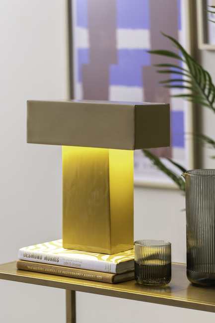 PresentTime Grato Recto Bordlampe, Honey Yellow/Soft Yellow