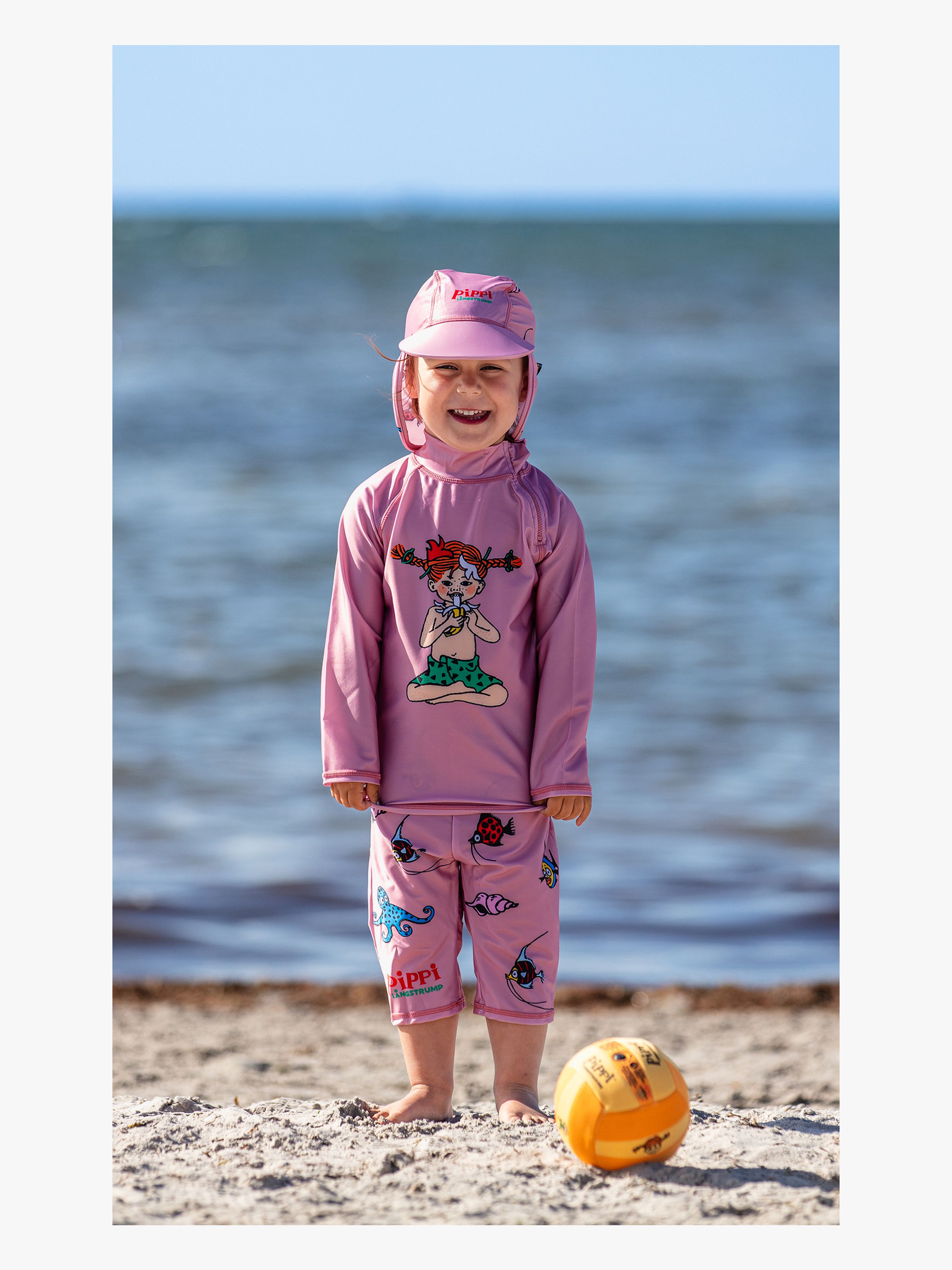 Swimpy Pippi UV-Sæt 3 Dele, Pink, 110-116