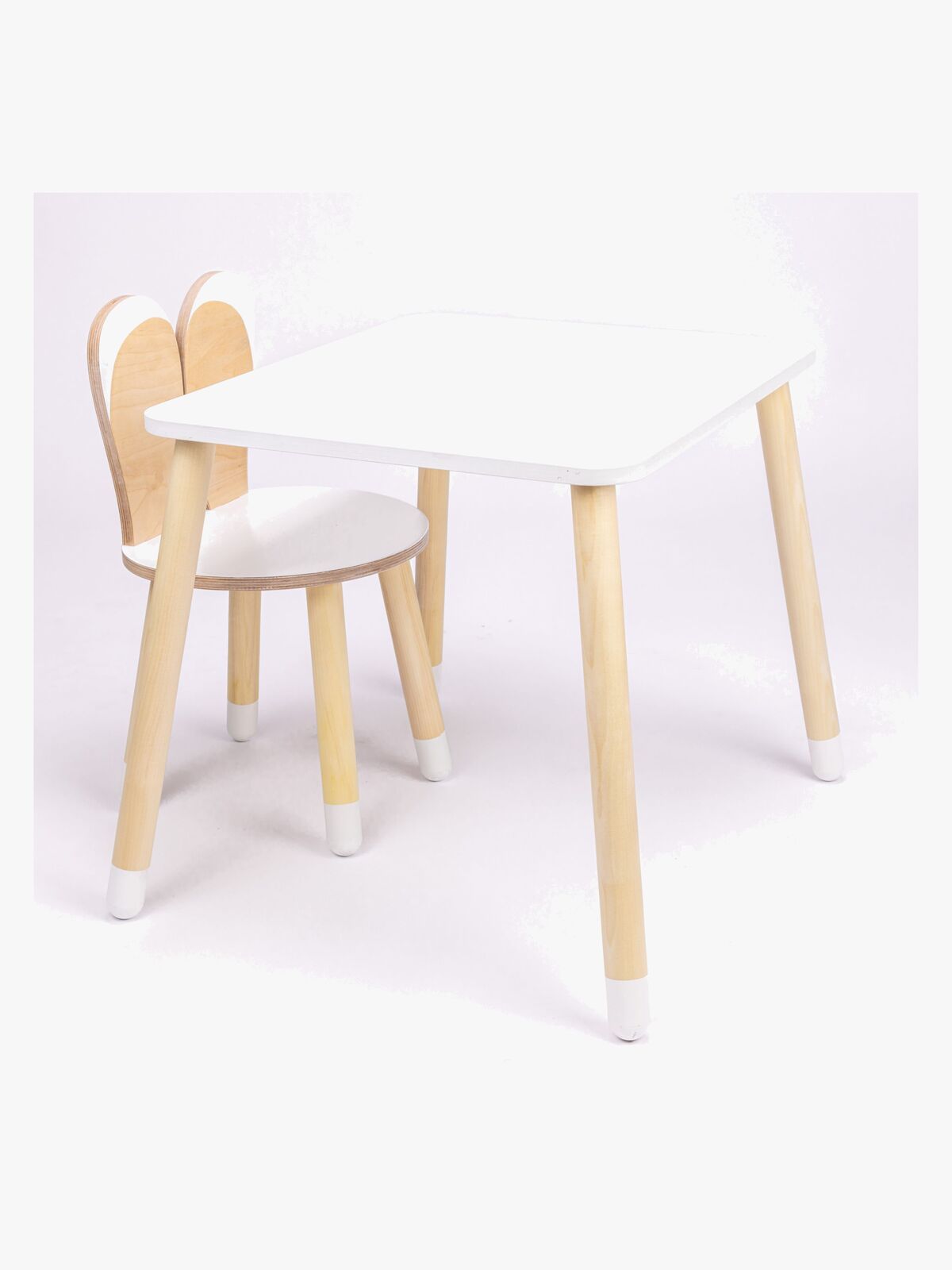 Family-SCL Kanin Bord & Stol Sæt, Hvid