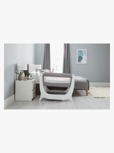 Shnuggle Air Bedside Crib, Dove Grey